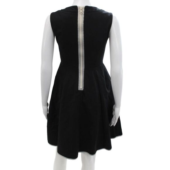 Kate Spade New York Womens Sleeveless A Line Dress Black Grey Cotton Size 00 - Picture 3 of 6